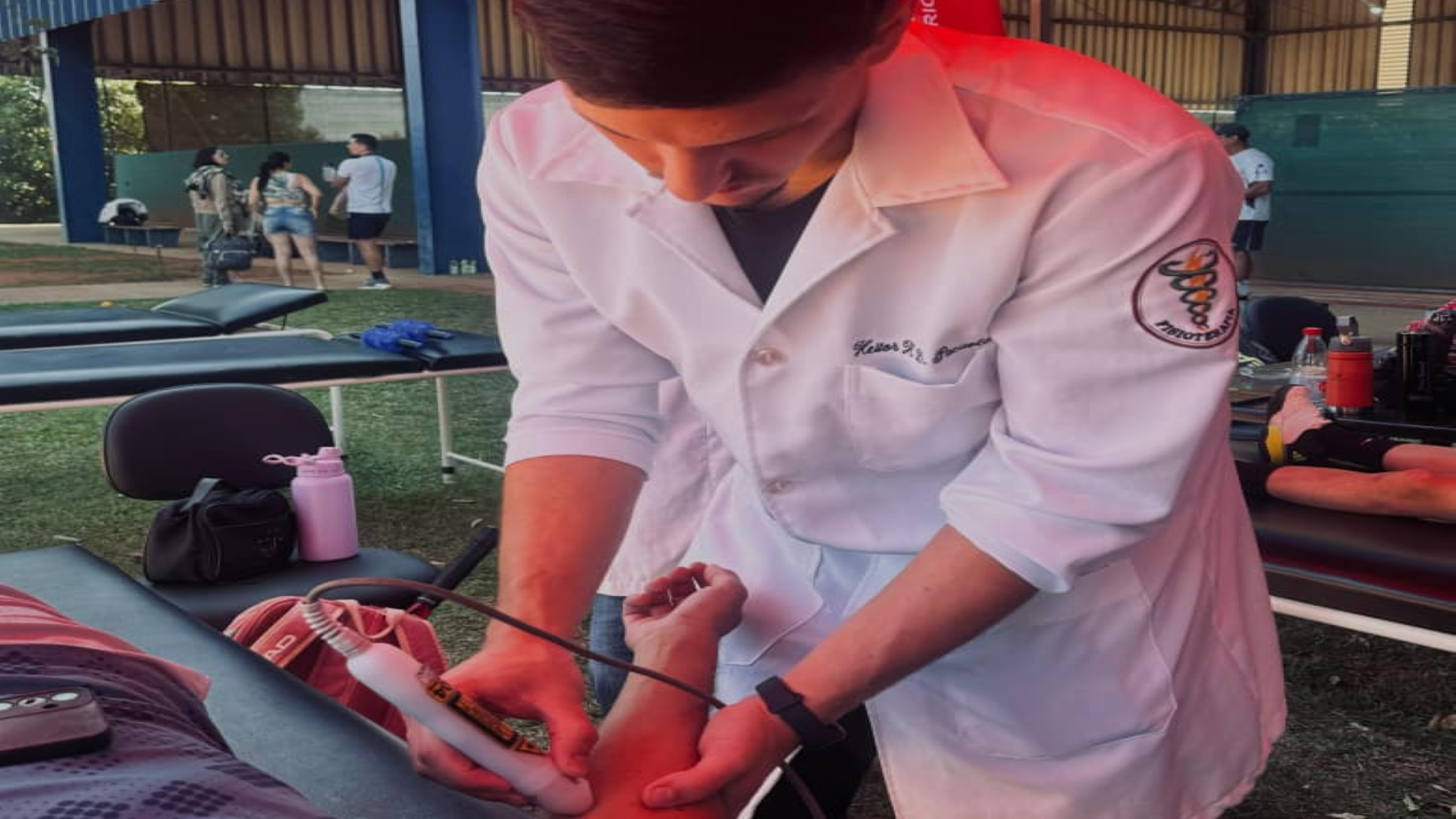 Fisioterapia esportiva em campo
